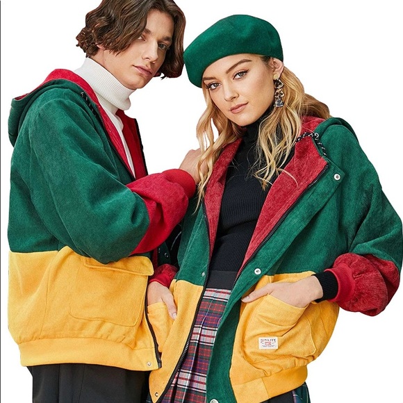 Zaful Jackets & Blazers - ZAFUL Colorblock Corduroy Jacket